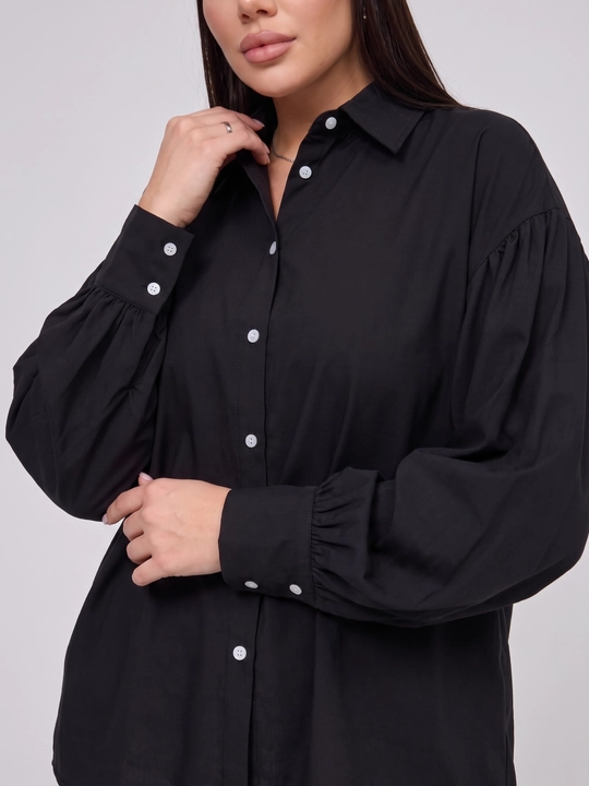 Rubashka ayollar oversize, katta o‘lchamlar XL–5XL, keng yengli — ELLY FASHION