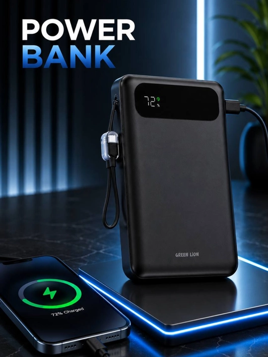 Green Lion Toledo Power Bank 20000 мАч 22.5W с дисплеем и быстрой зарядкой - 