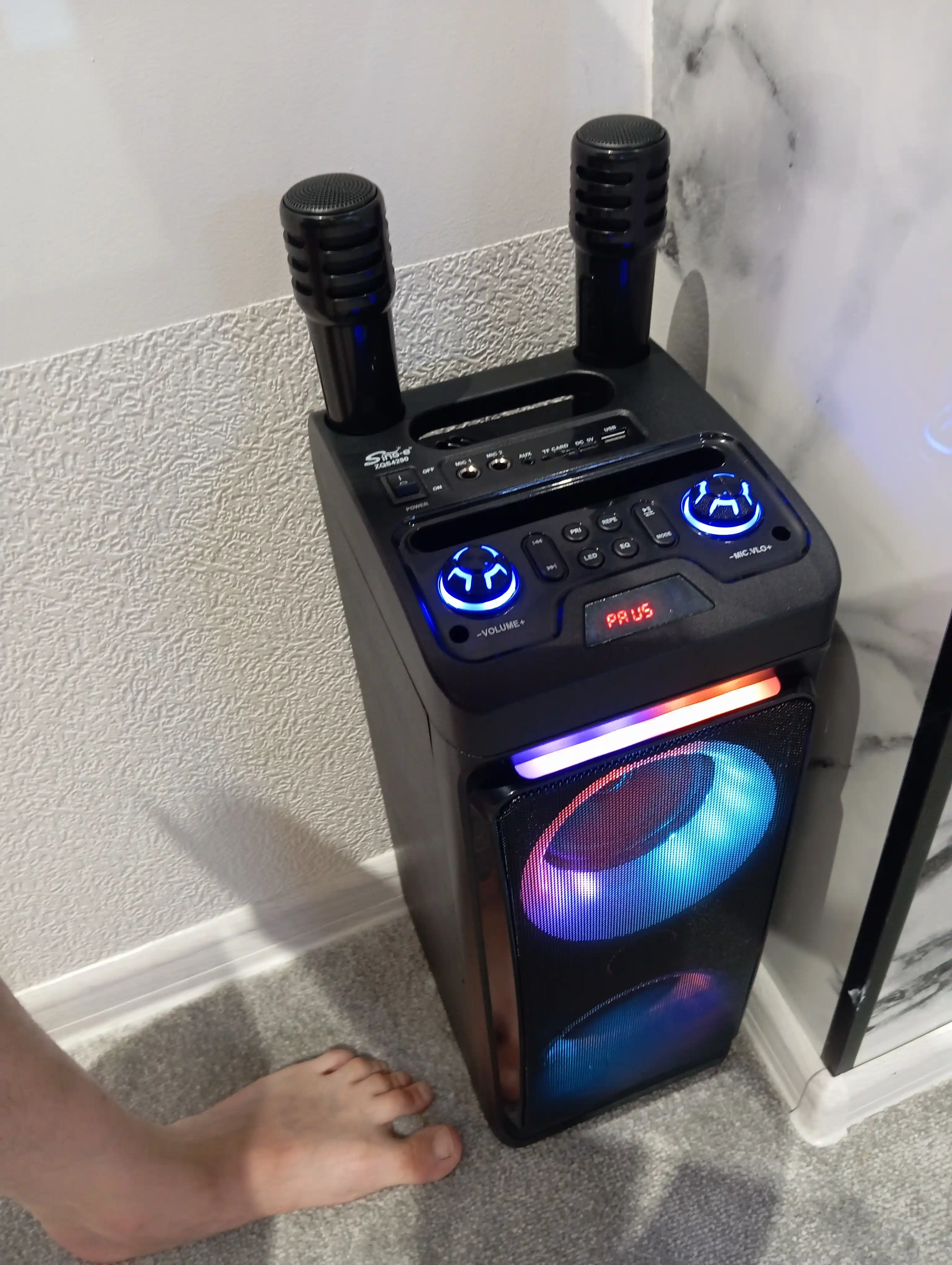 Katta simsiz kalonka Sing-e ZQS, kuchli bass, bluetooth, mikrofonli, karaoke, bayram uchun
