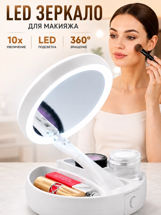 Mini LED pardoz oynasi. Go‘zallik va pardoz uchun qulay yoritish — har kun uchun