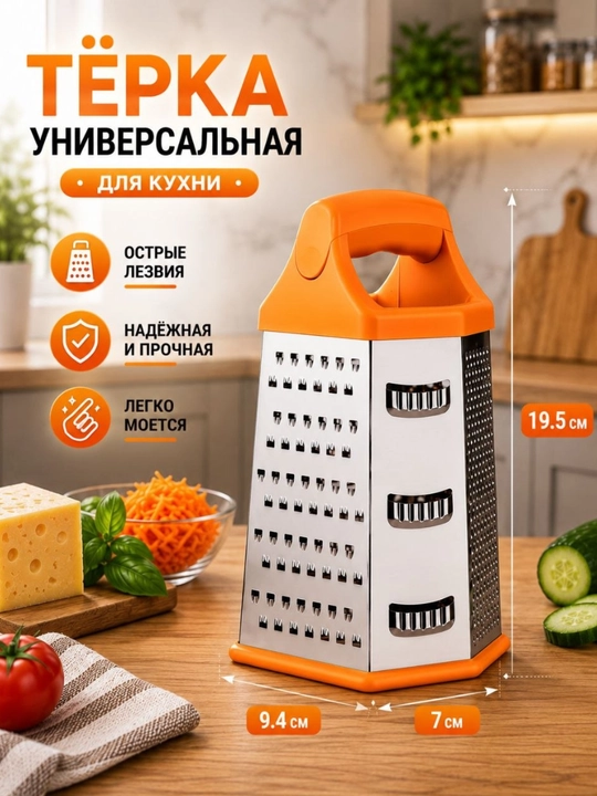 Koreys sabzi va sabzavotlari uchun ko'p funktsiyali va yog'och qirg'ich - 