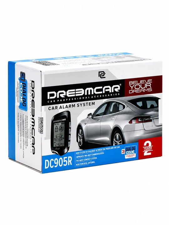Автосигнализация PREMCAR DC905R с обратной связью, LCD-брелоком, черная