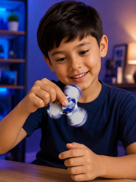 Fidget Spinner anti-stress o'yinchog'i, 3 qanotli, bolalar va kattalar uchun