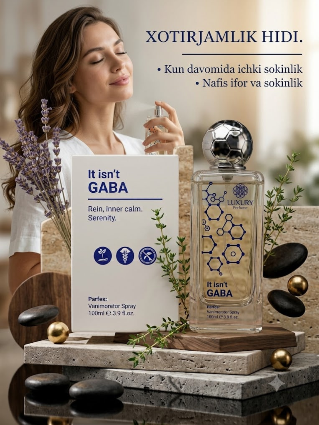 Парфюм унисекс Luxury It isn't GABA стойкие духи с нотами лаванды, 100 мл