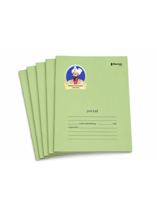 Daftar, 12 varaq, 10 dona, katak, chiziq