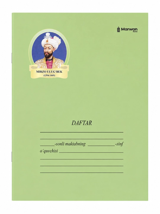 Daftar, 12 varaq, 10 dona, katak, chiziq