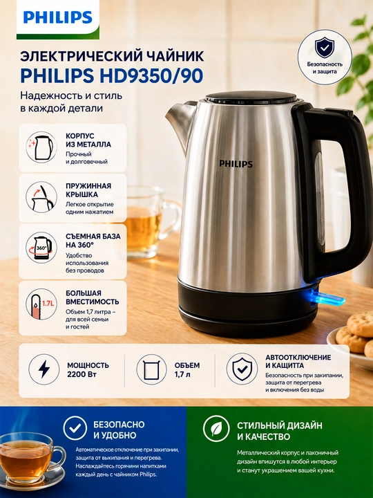 Philips elektr choynagi HD9316 / HD9350 / HD9366, 1,7 litr