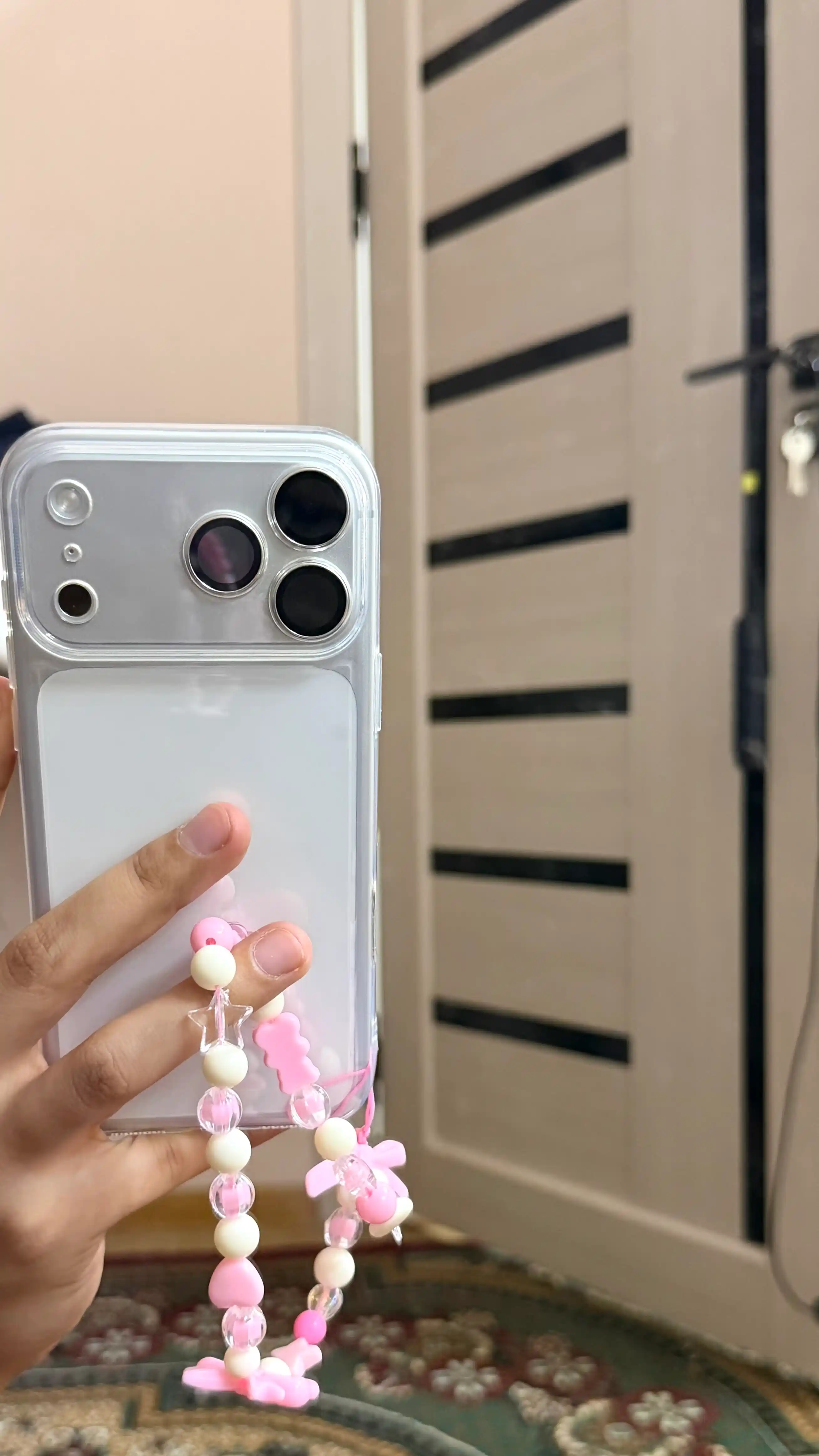 IPhone17Pro Max uchun shaffof silikon chexol/Kamera himoyasi bilan, zarbga chidamli g'ilof