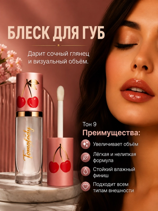 Labga blesk volume effekt bilan, yorqin nude blesklar - 