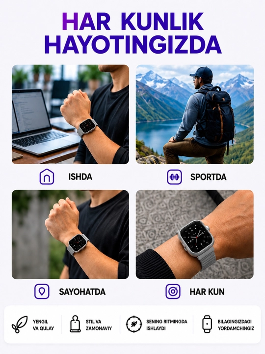 Smart soat ST12 4G LTE SIM kartali, GPS va sensorli ekran, kamerali soat, aqlli soat
