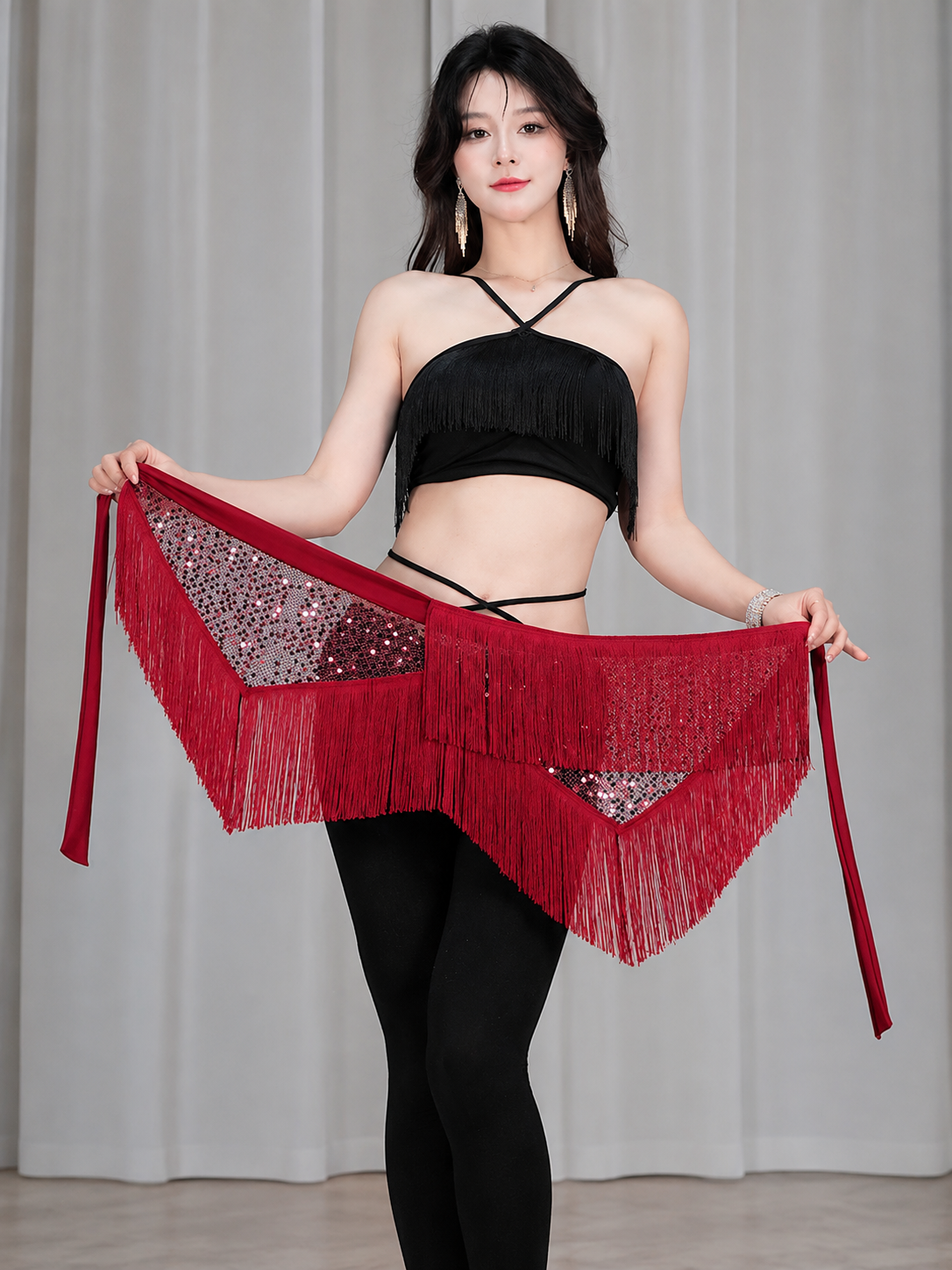 Tangalar bilan arabcha belbog‘, sharqona belly dance aksessuarlari - 
