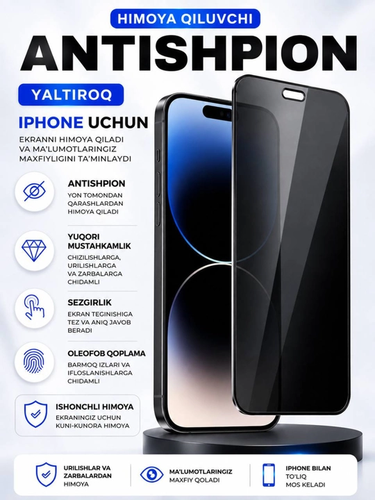 Защитное стекло Антишпион для iPhone - 