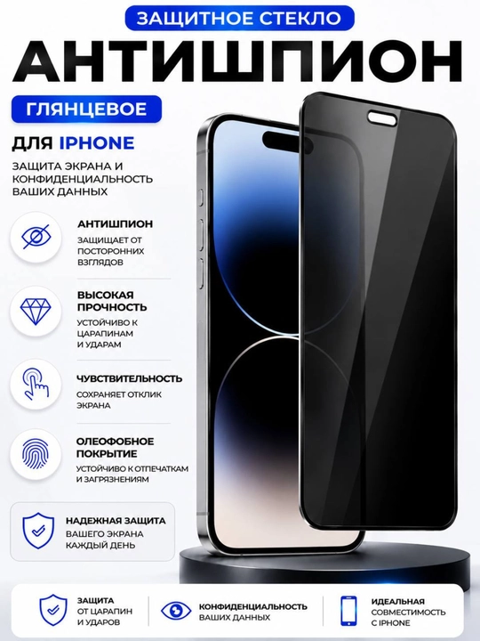 Защитное стекло Антишпион для iPhone
