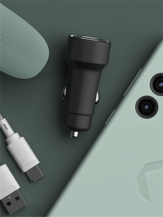 COMMO Knob avtomobil quvvatlash qurilmasi 60 Vt 2xUSB Type-C