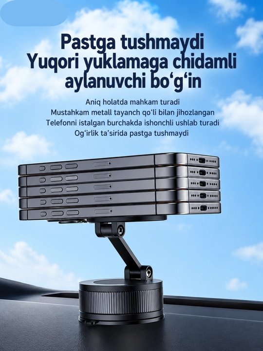 Magnitli telefon ushlagich, avtomobil holder, vakuumli telefon stendi, telefon ushlagich