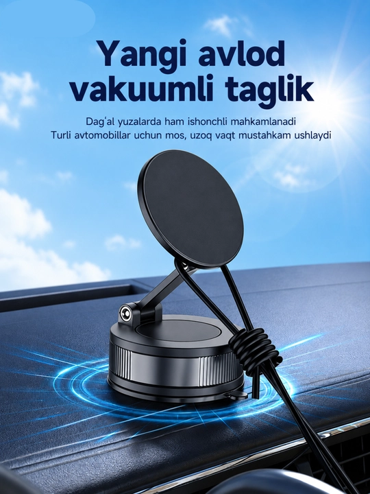 Magnitli telefon ushlagich, avtomobil holder, vakuumli telefon stendi, telefon ushlagich