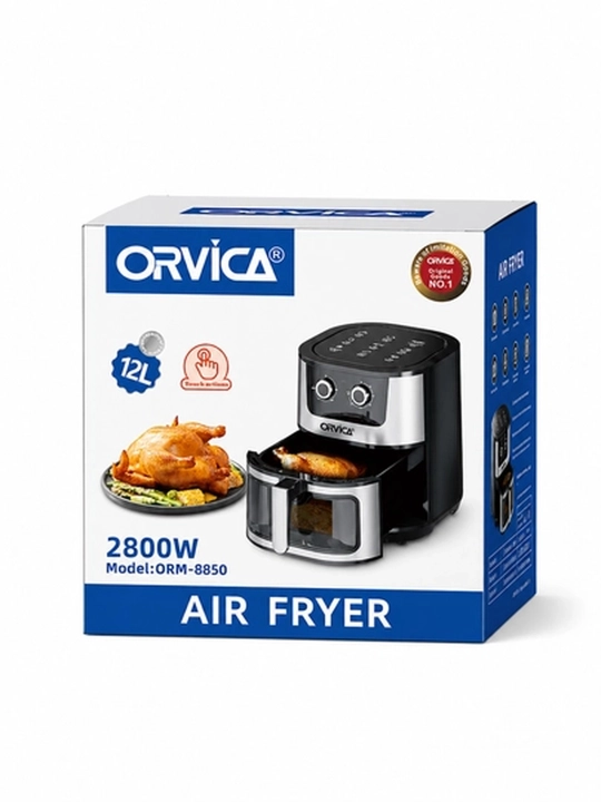 Аэрогриль ORVICA ORM-8850, сенсорное управление, 12 л, 2800 Вт, черный