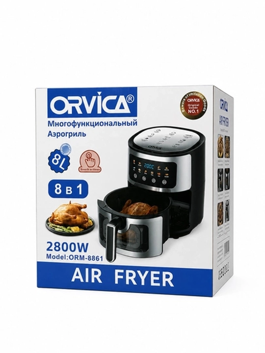 Аэрогриль ORVICA ORM-8850, сенсорное управление, 12 л, 2800 Вт, черный