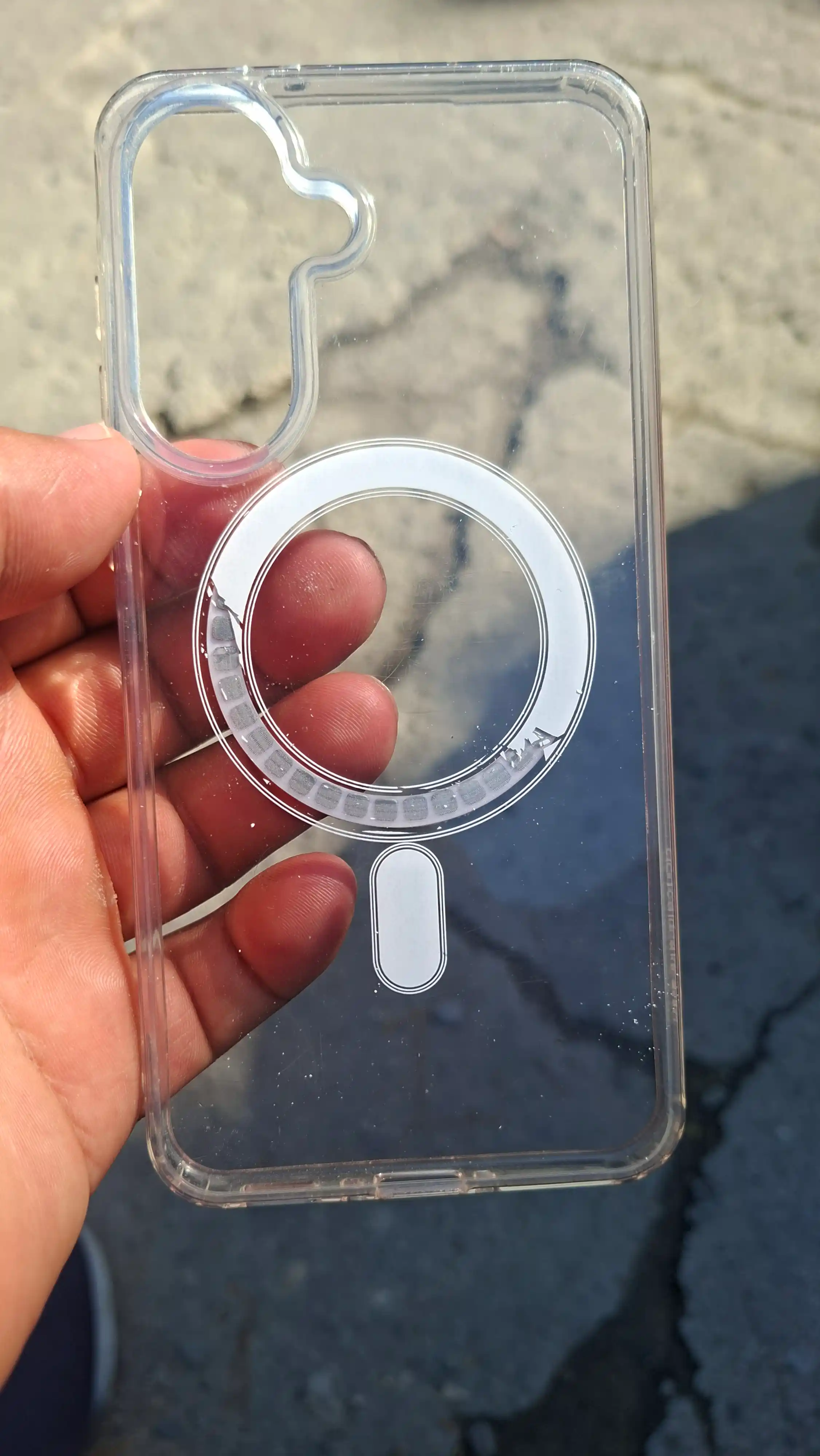Samsung A14 dan S25 Ultra gacha uchun MagSafe shaffof chexol – zarbaga chidamli Clear Case
