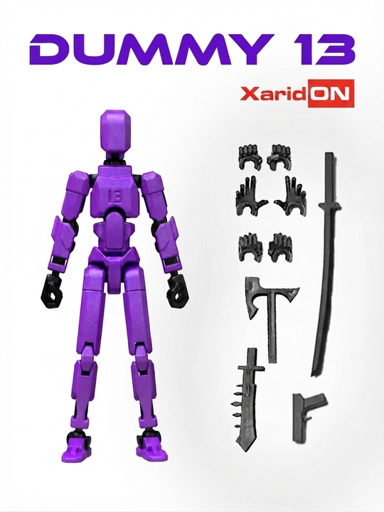 XaridON Dummy 13 robot-figura, harakatlanuvchi konstruktor, qurollar bilan, 12 xil rang