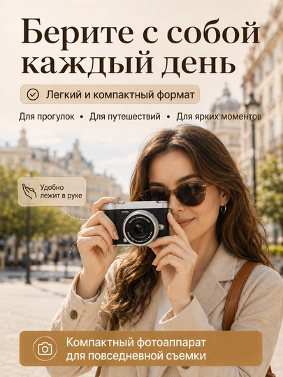 Raqamli retro fotoapparat, ixcham kamera, 512 GB xotira kartasi bilan