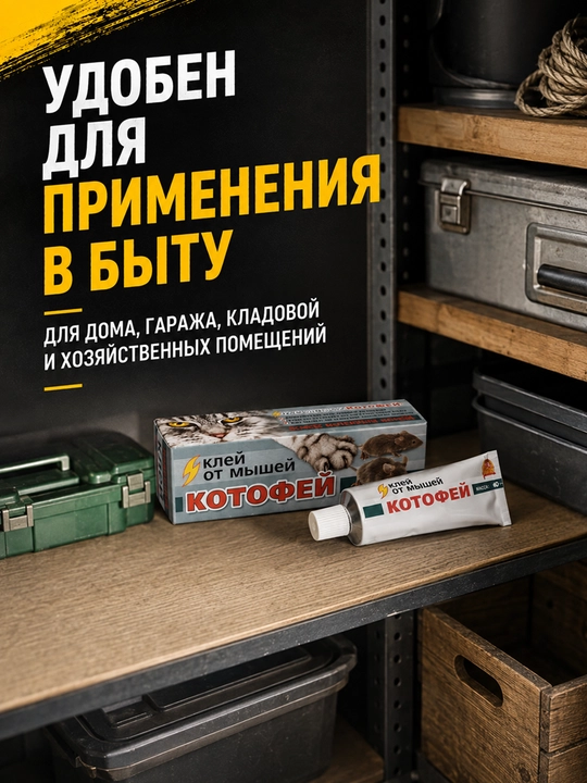 Клей Котофей от мышей и вредителей, 60 г, для дома и сада