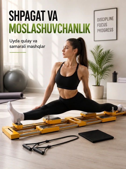 Fitnes platforma trenajyor, uyda mashq qilish uchun tana sport anjomi