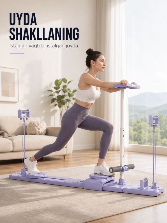 Trenajor ko‘p funksiyali fitnes, uy uchun tana mashqlari va sport platformasi - 