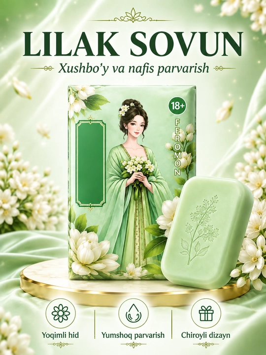 Корейское мыло Pheramone, с ароматом фиолетовых цветов, увлажняющее для кожи - 