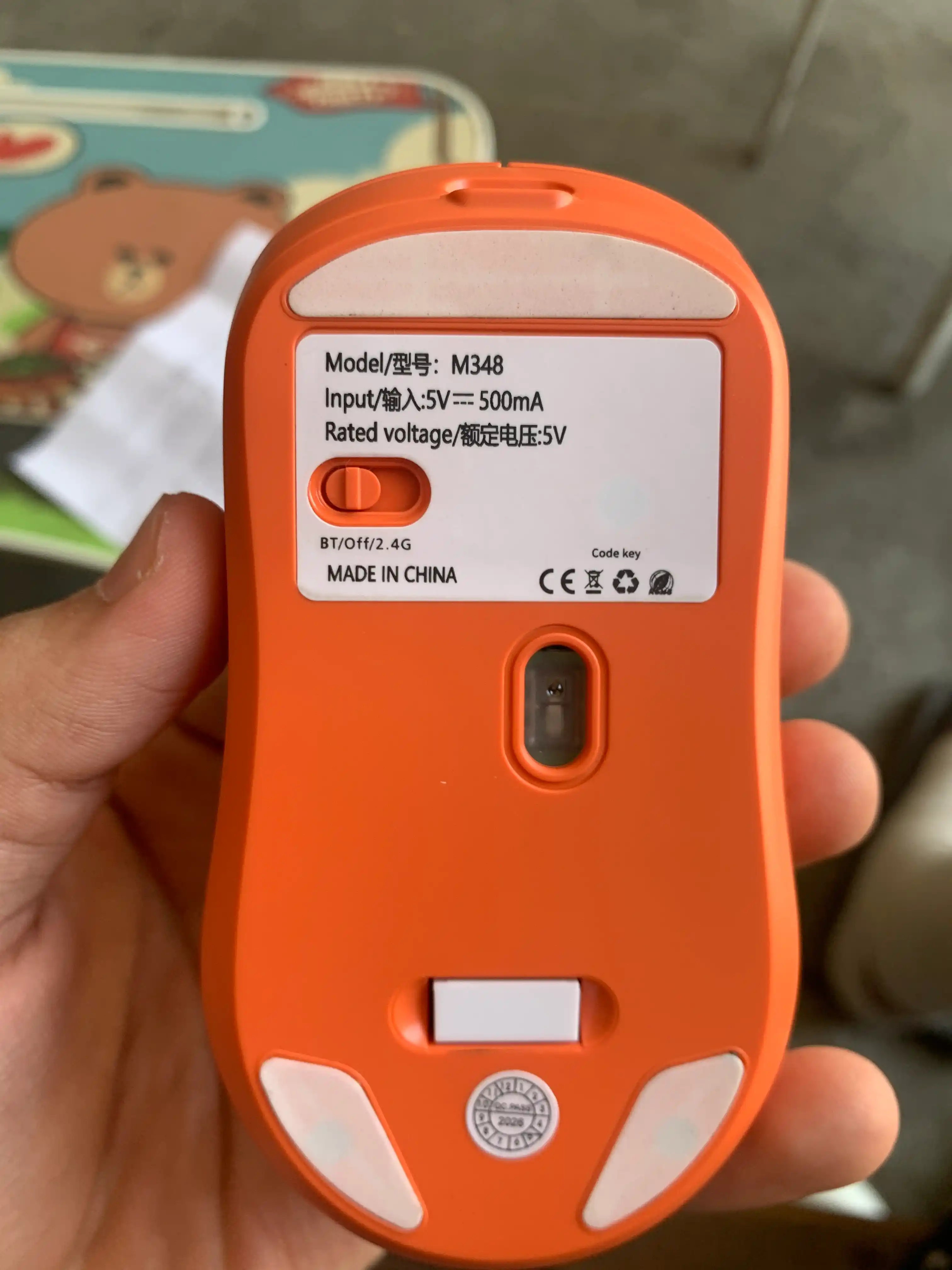 O'yin uchun simsiz sichqoncha, Bluetooth 5.0/2.4G. 8000 DPI