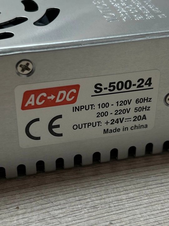 Блок питания 24V 20A в металлическом корпусе (Power Supply)
