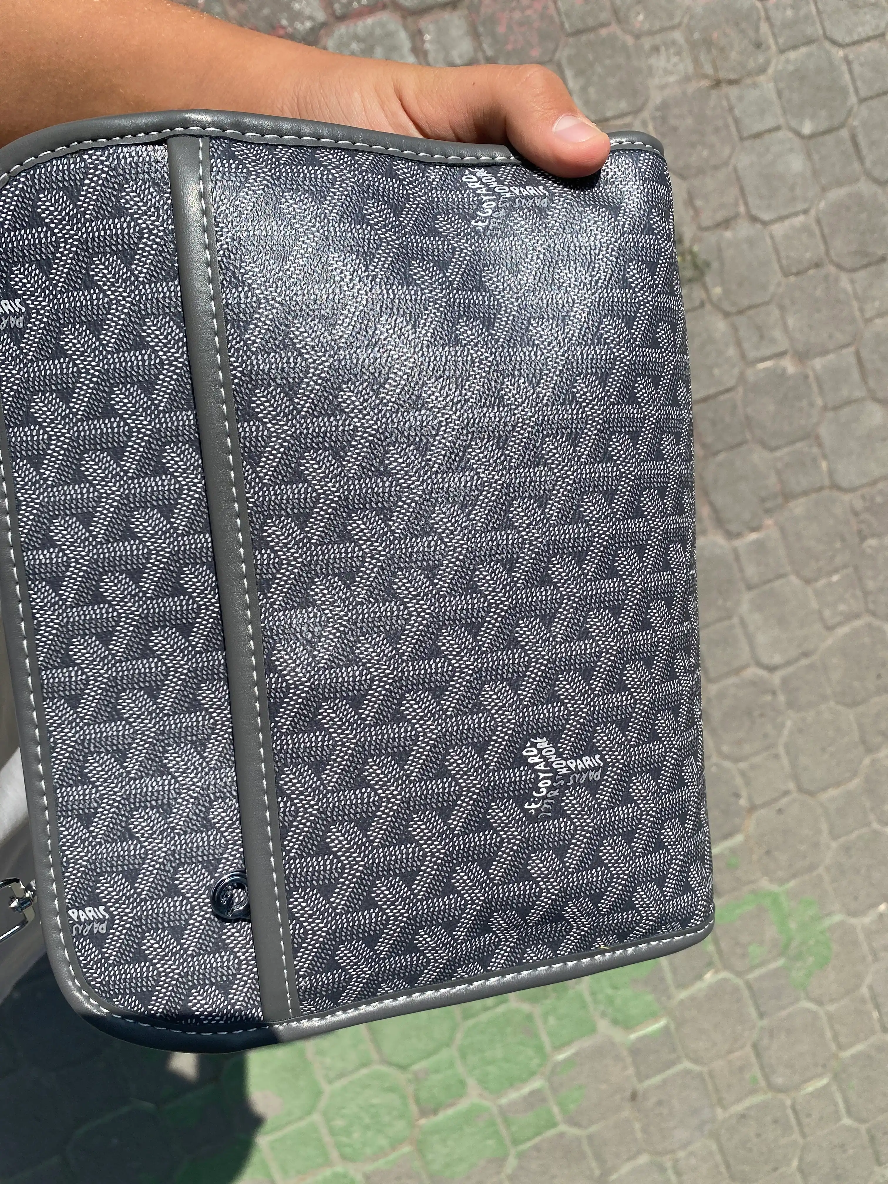 Premium erkaklar klatch sumkasi, Goyard uslubidagi organizer, Zamonaviy clutch bag