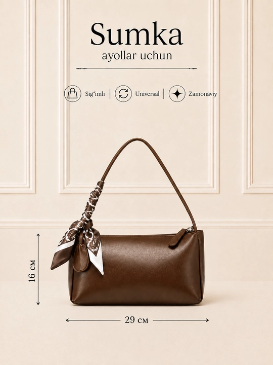 Klassik ayollar yelka sumkasi - 