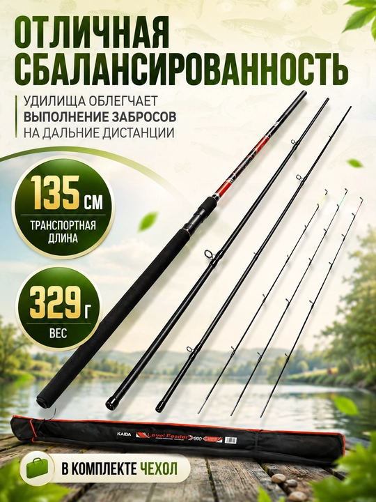Профессиональное фидерное удилище для рыбалки