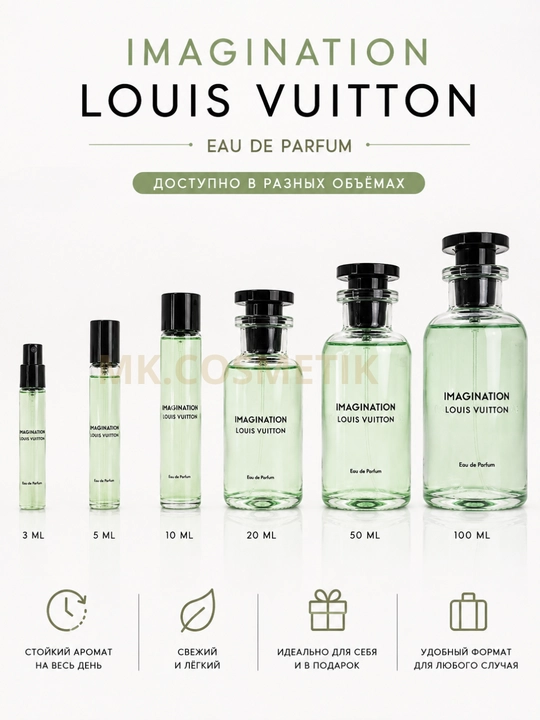 Parfyumlangan suv Louis Vuitton Imagination ayollar va erkaklar atiri, unisex