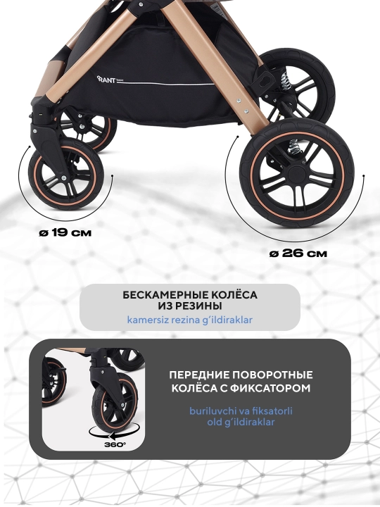Коляска для детей Rant ROLLER, коляска люлька для новорожденных 2 в 1, прогулочная
