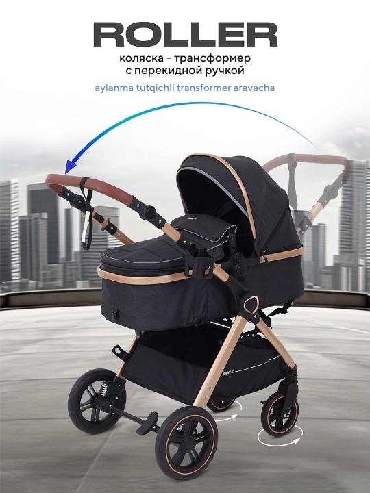 Chaqaloqlar aravachasi Rant ROLLER, 2 tasi 1 da, bolalar uchun kolyaska - 