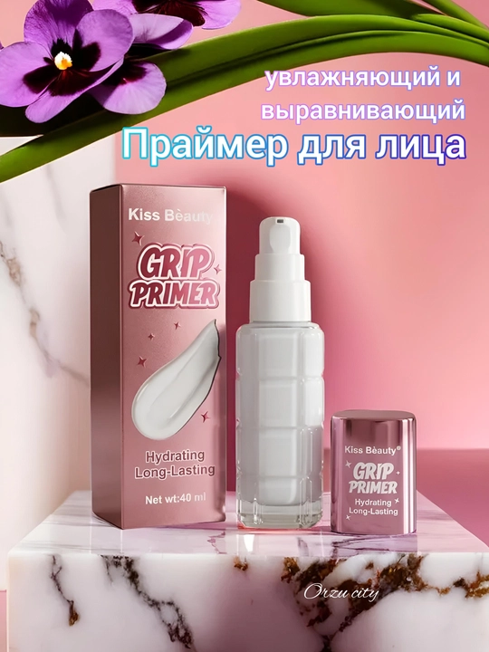Kiss Beauty Grip Primer makiyaj asosi uchun namlovchi, tekislovchi praymer, 40 ml