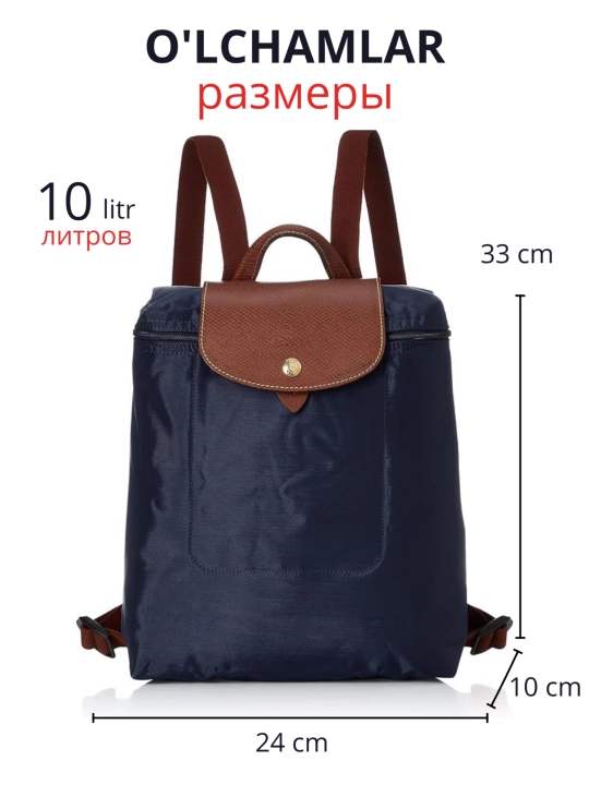 Longchamp uslubidagi ayollar ryukzagi