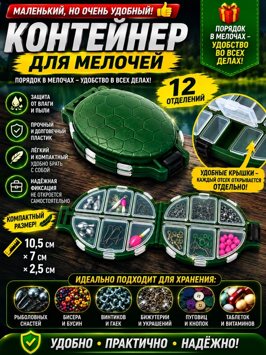 Mini organayzer! Konteyner kichik buyumlar uchun! - 