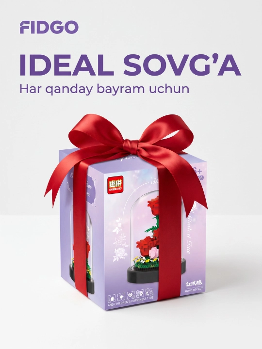 FIDGO «Gullar kolleksiyasi» konstruktori, yig‘ma gullar va guldastalar