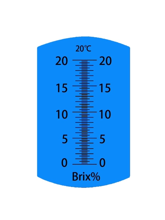 Рефрактометр шкала Brix 0-20% с ATC, шаг точности 0,1