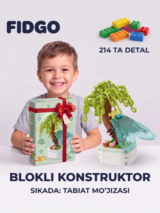 FIDGO «Gullar kolleksiyasi» konstruktori, yig‘ma gullar va guldastalar - 