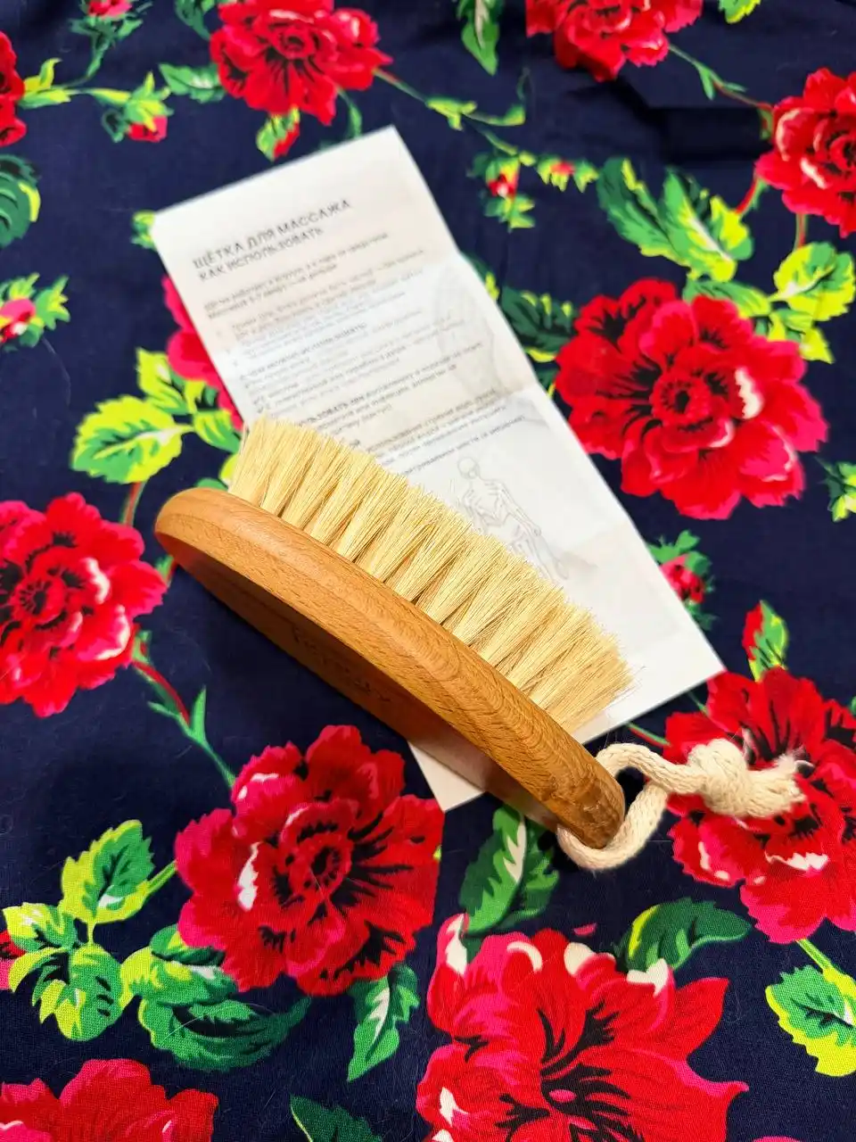 Tanani quruq massaj uchun cho‘tka, sellyulozga qarshi, tabiiy, kaktus tukli, BeautyBox