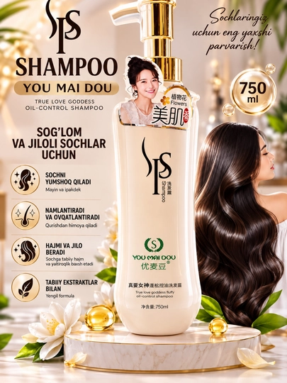 Koreski shampun Shampun, ayollar shampuni, soch parvarishi, namlantiruvchi shampun, 750 ml
