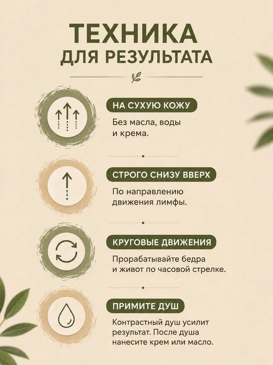 Щетка для сухого массажа лица и тела,лимфодренажная, антицеллюлитная, с щетиной из кактуса