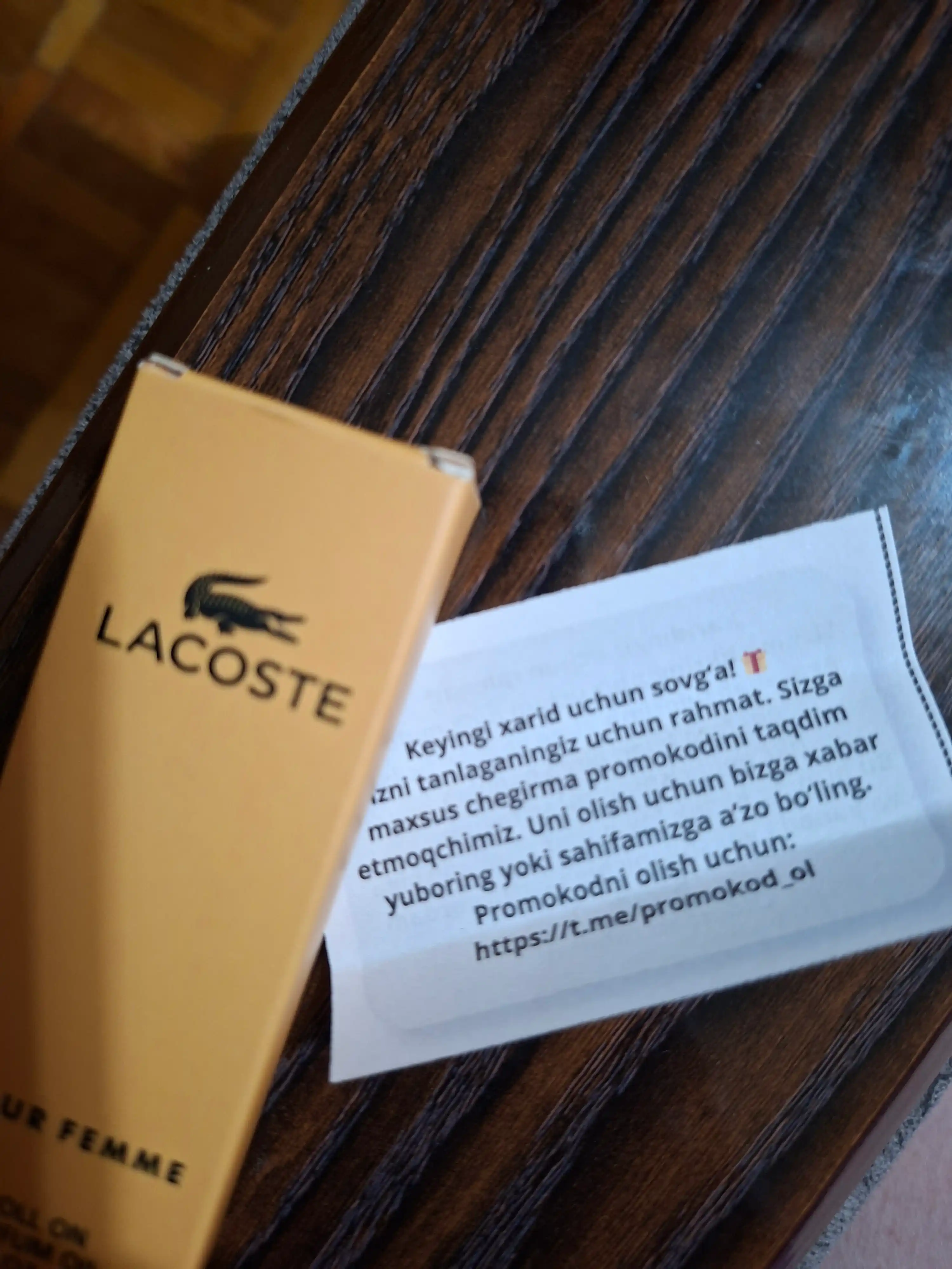 Ayollar uchun yog'li parfyum Lacoste Pour Femme, rolikli, uzoq vaqt saqlanadigan atir, moyli atir, 10 ml