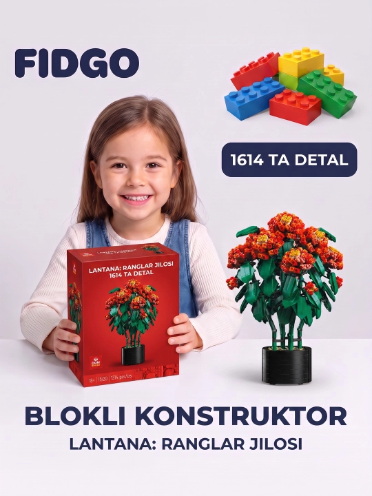 FIDGO «Gullar kolleksiyasi» konstruktori, yig‘ma gullar va guldastalar - 