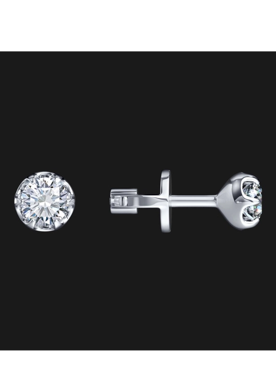 1021757-3-5  SOKOLOV LAB CREATED DIAMONDS 585 oq oltindan ayollar puset sirg'alari