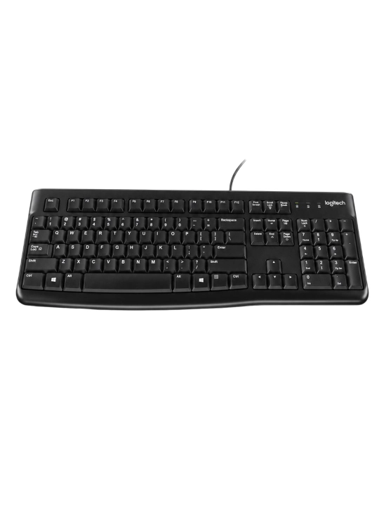 Клавиатура Logitech K120 проводная, полноразмерная, USB, с цифровым блоком